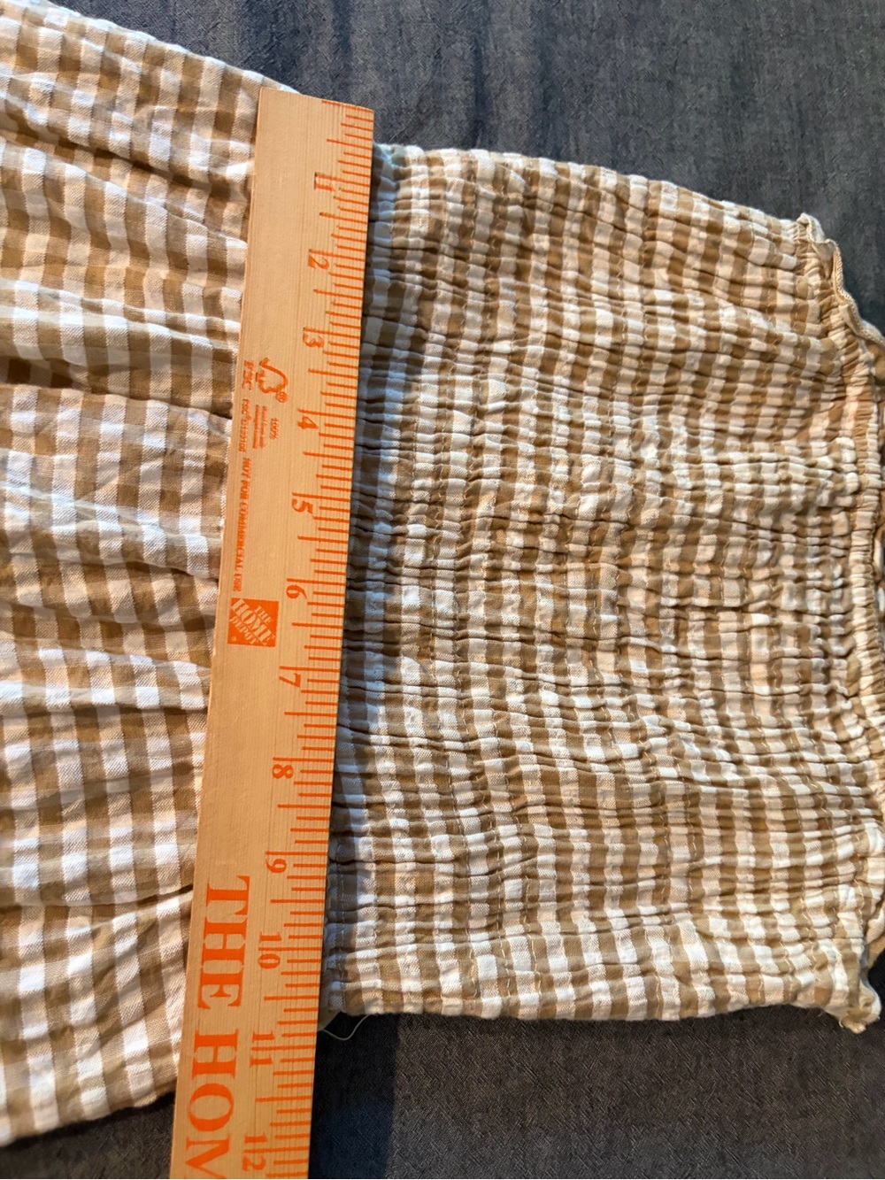 Sim & Sam Gingham Strapless Maxi Dress in Beige & White Checkered Size Xtra S - Picture 5 of 9